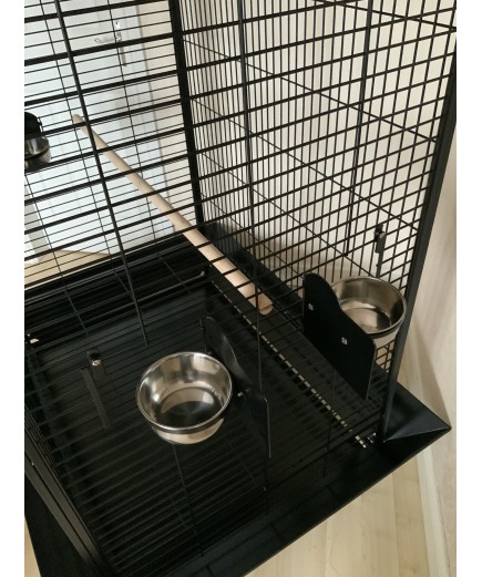 Parrot-Supplies San Francisco Premium Play Top Macaw Cage - Black